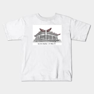 Drawing of San Siro Stadium @ AC Milan FC Kids T-Shirt